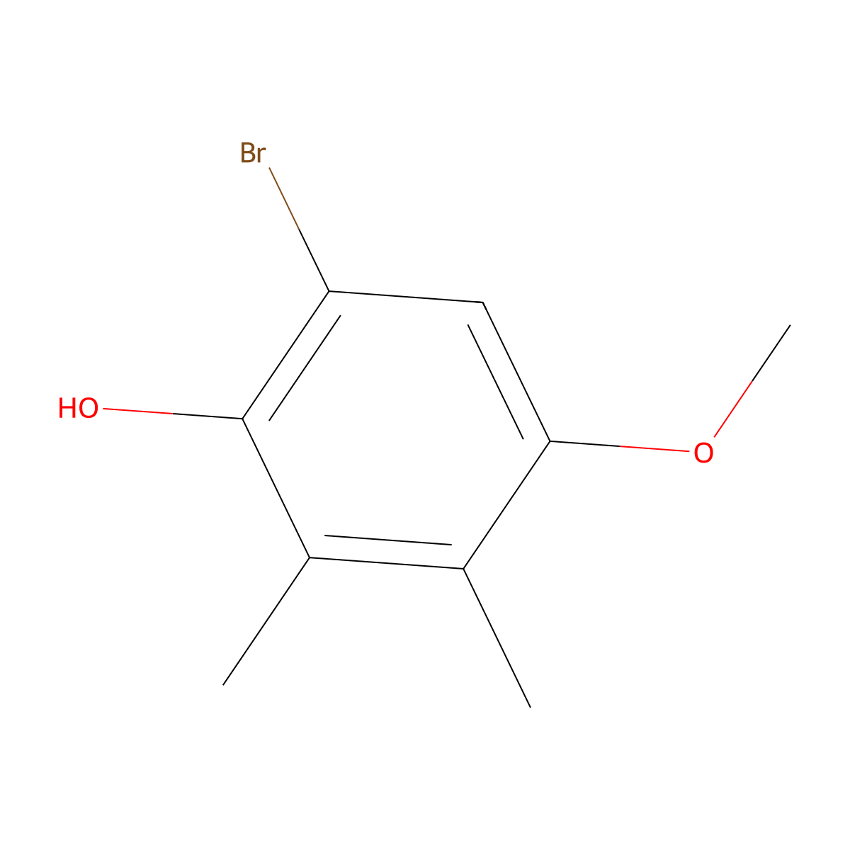 6-Bromo-4-methoxy-2,3-dimethylphenol molecular structure, CAS 1784819-68-6