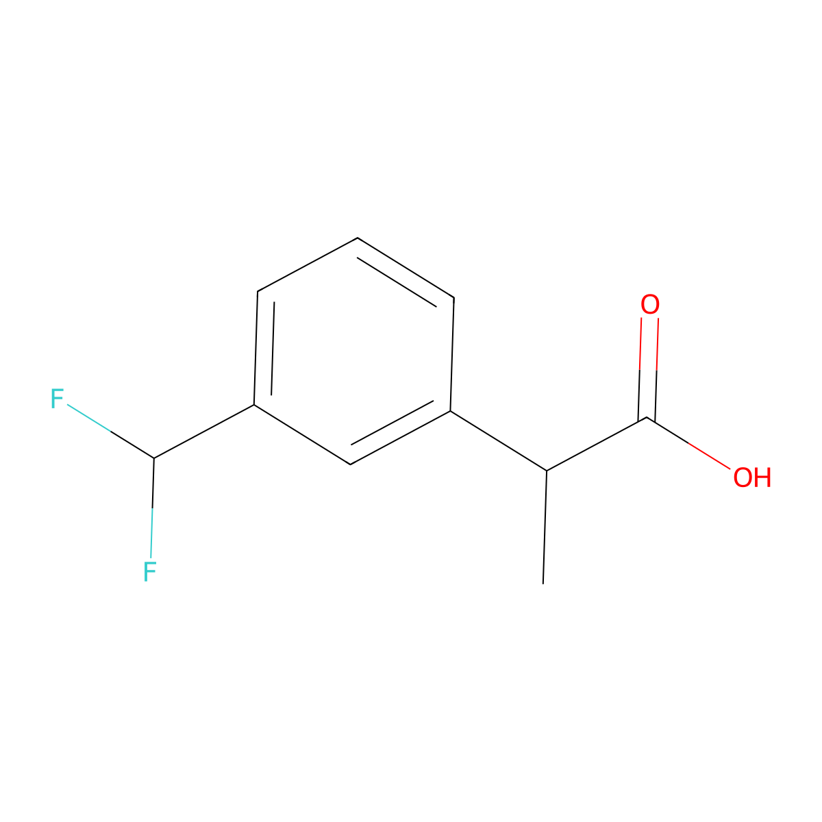 2-[3-(Difluoromethyl)phenyl]propanoic acid molecular structure, CAS 1784821-12-0