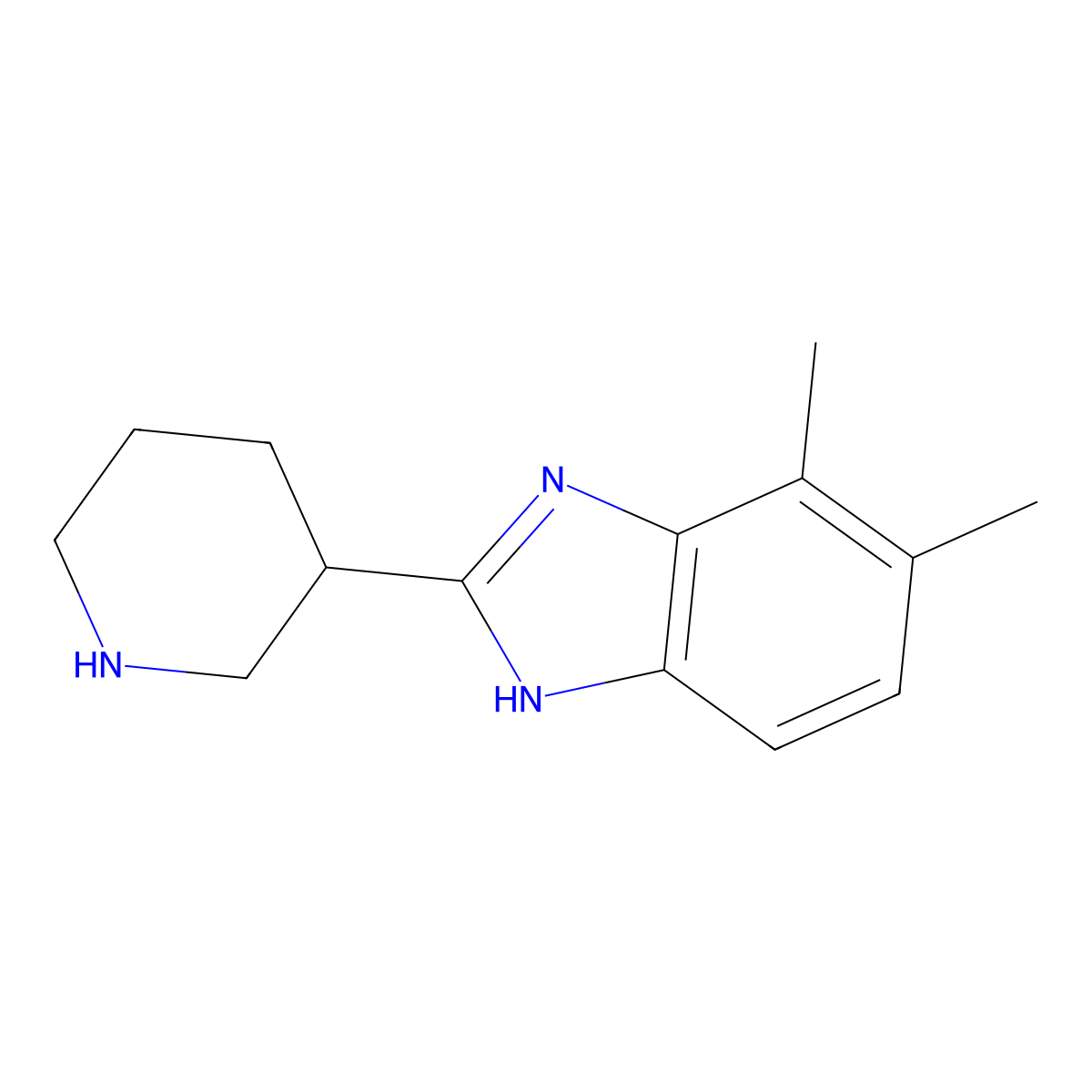 6,7-Dimethyl-2-piperidin-3-yl-1H-benzimidazole molecular structure, CAS 1784821-38-0