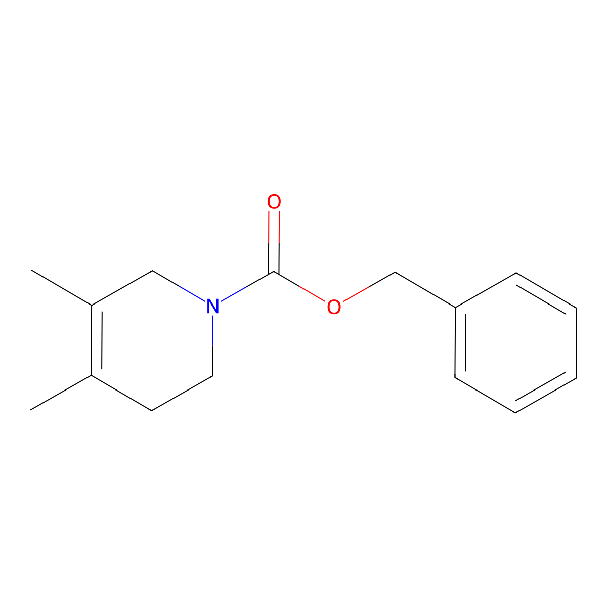Benzyl 4,5-dimethyl-1,2,3,6-tetrahydropyridine-1-carboxylate molecular structure, CAS 1784821-76-6