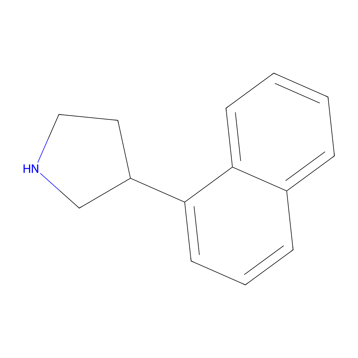 3-(Naphthalen-1-yl)pyrrolidine molecular structure, CAS 178483-14-2