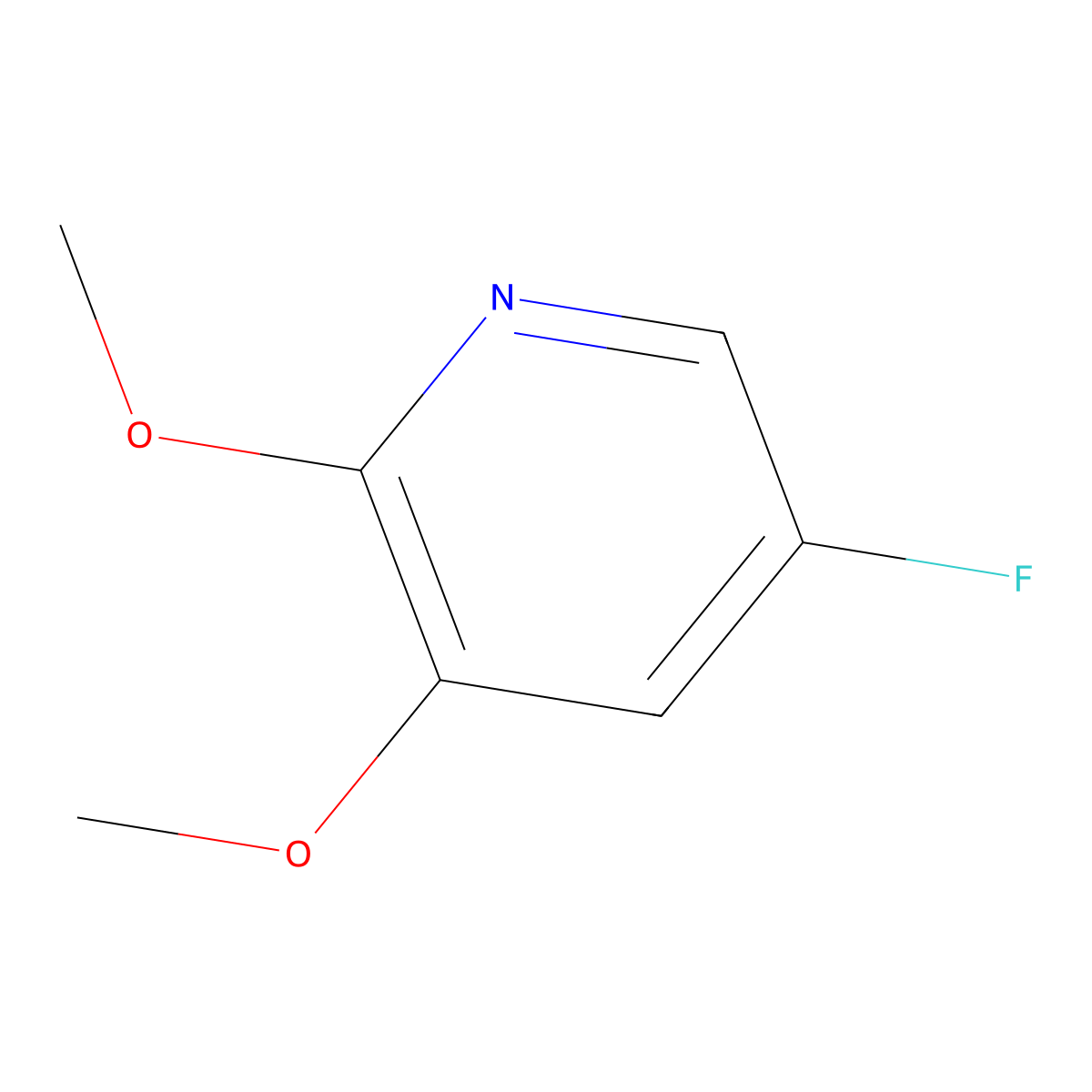 2,3-Dimethoxy-5-fluoropyridine molecular structure, CAS 1784830-26-7