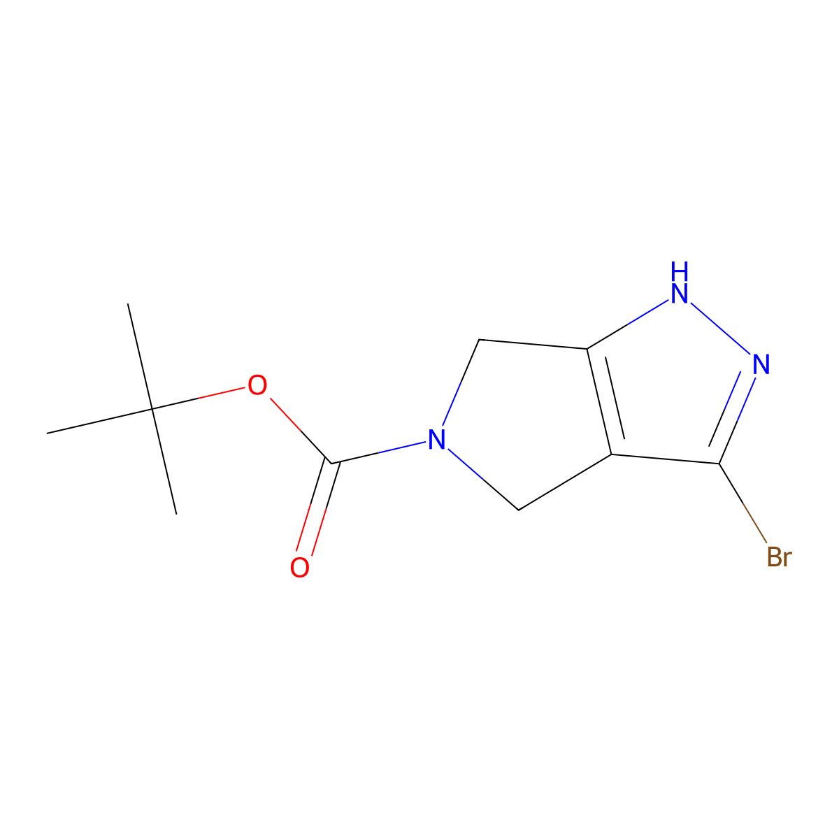 tert-Butyl 3-bromo-4,6-dihydropyrrolo(3,4-c)pyrazole-5(1H)-carboxylate molecular structure, CAS 1784831-22-6
