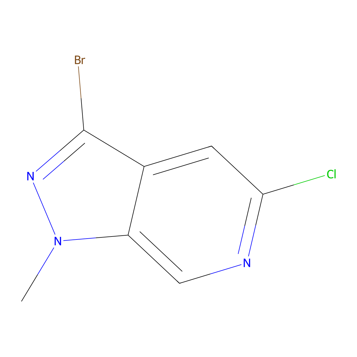 3-Bromo-5-chloro-1-methyl-1H-pyrazolo[3,4-c]pyridine molecular structure, CAS 1784838-79-4