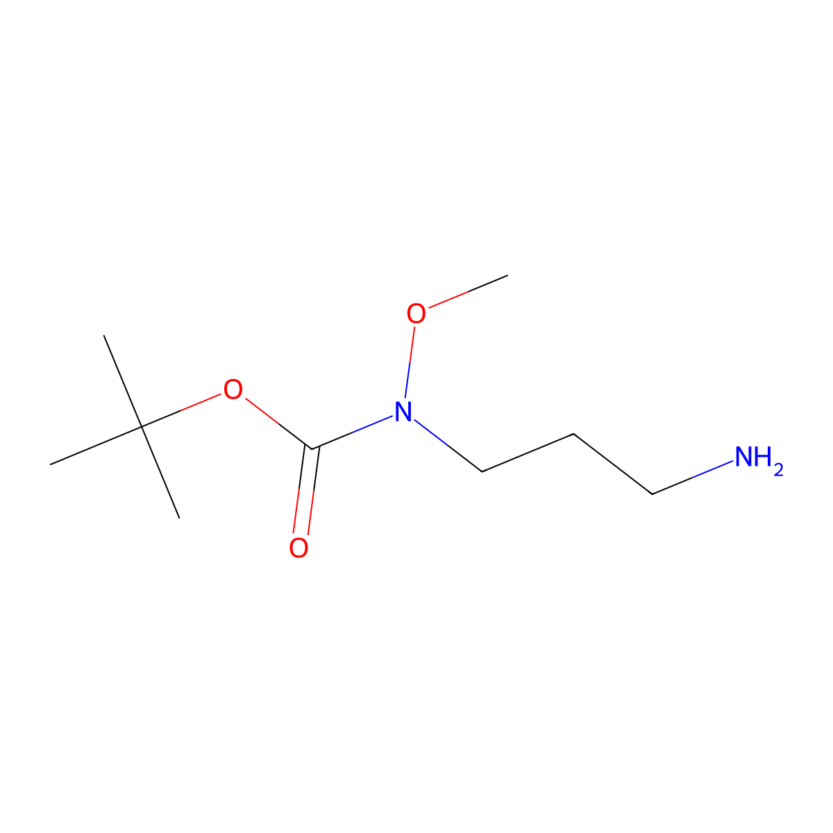 tert-butyl N-(3-aminopropyl)-N-methoxycarbamate molecular structure, CAS 1784840-54-5