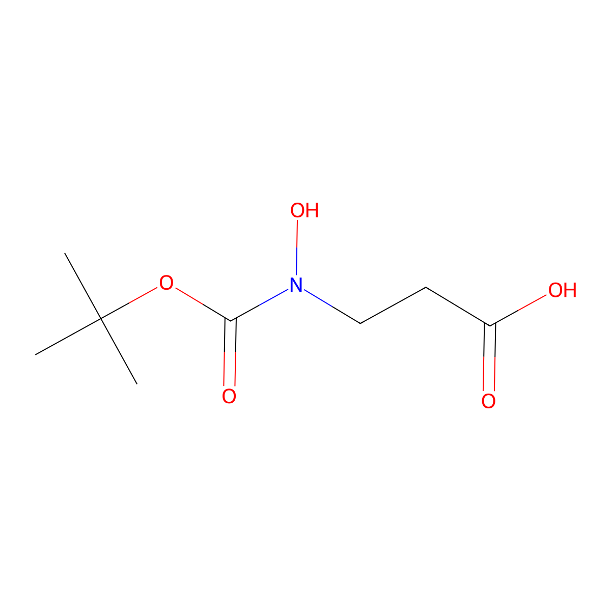 3-{[(Tert-butoxy)carbonyl](hydroxy)amino}propanoic acid molecular structure, CAS 1784842-48-3