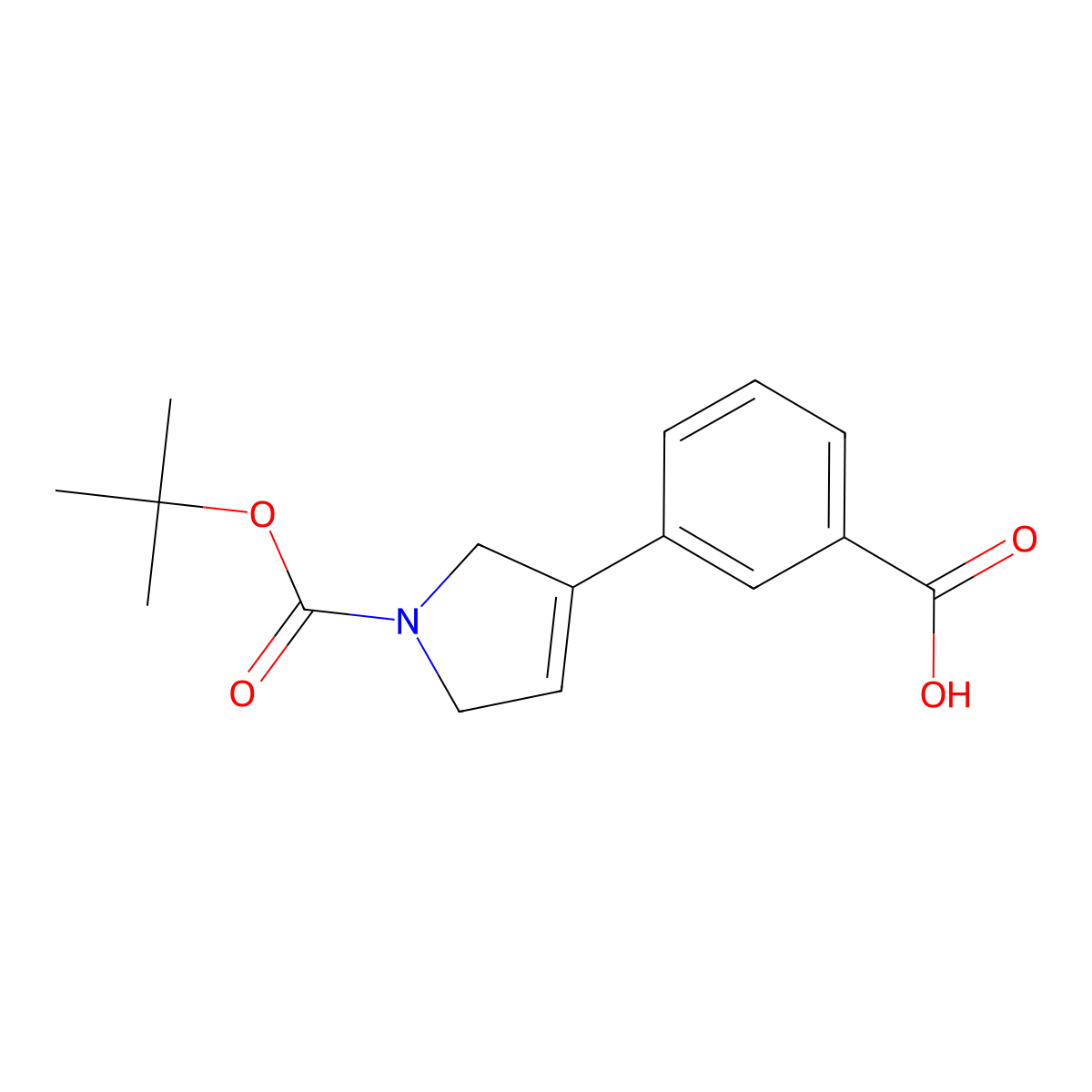 3-(1-(Tert-butoxycarbonyl)-2,5-dihydro-1H-pyrrol-3-YL)benzoic acid molecular structure, CAS 1784844-25-2