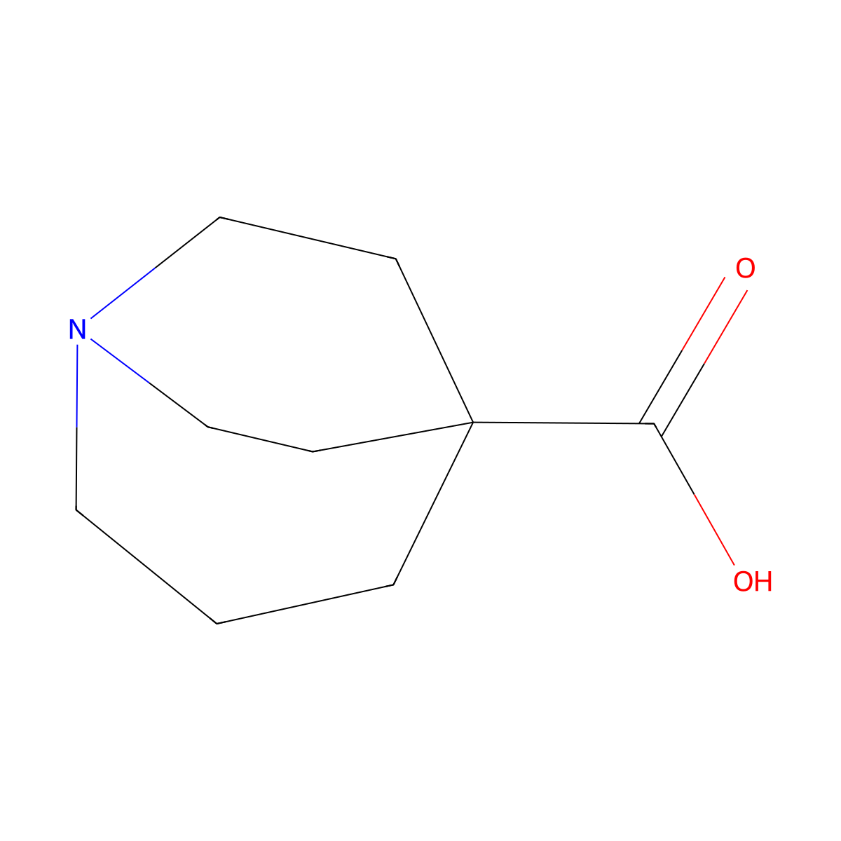 1-Azabicyclo[3.2.2]nonane-5-carboxylic acid molecular structure, CAS 1784844-49-0