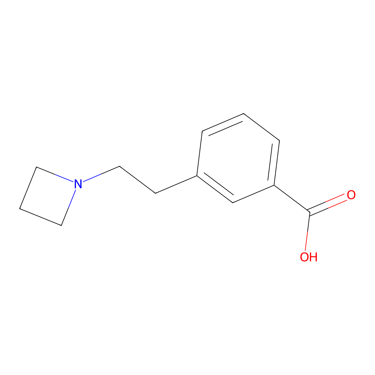 3-[2-(Azetidin-1-yl)ethyl]benzoic acid molecular structure, CAS 1784844-70-7