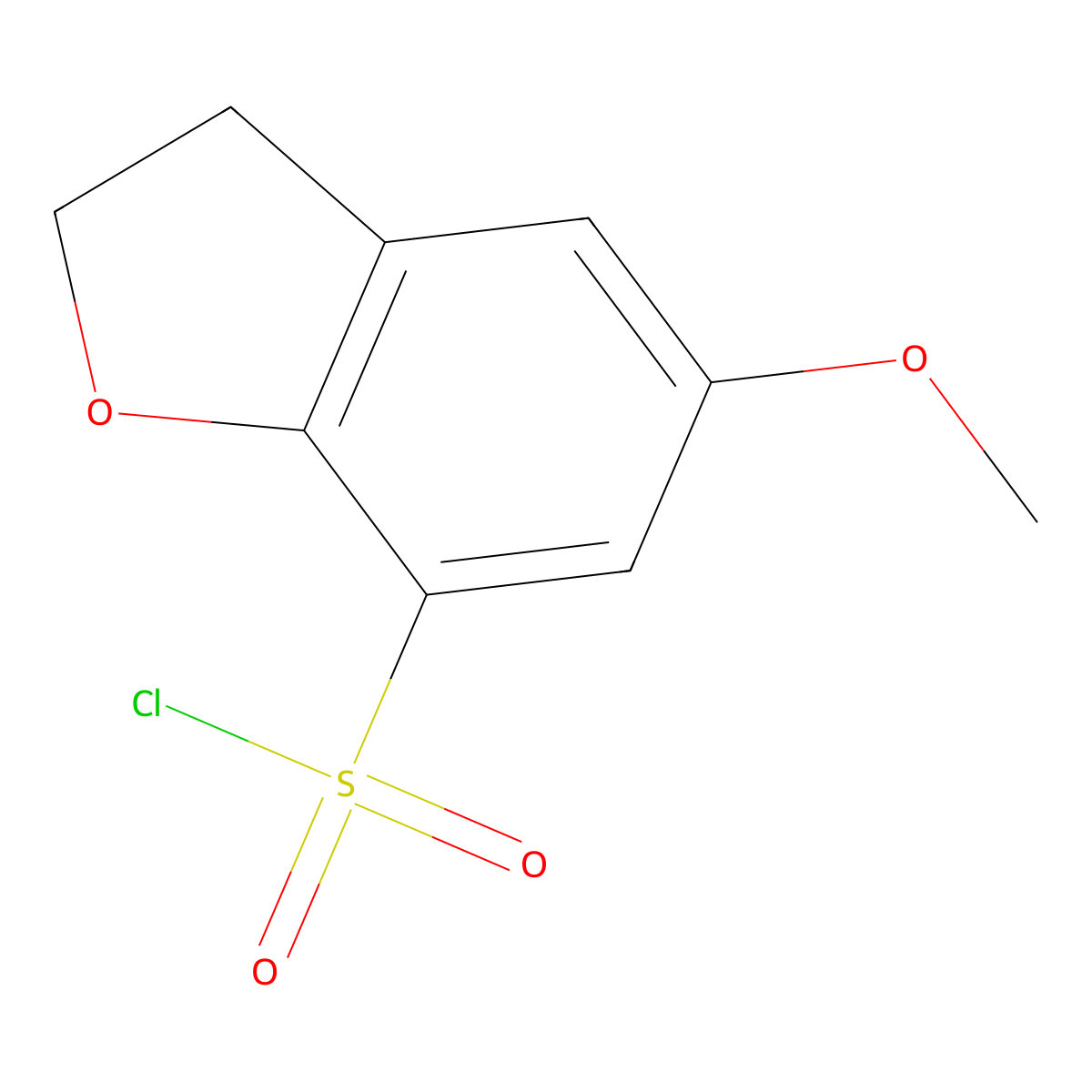 5-Methoxy-2,3-dihydro-1-benzofuran-7-sulfonylchloride molecular structure, CAS 1784846-03-2