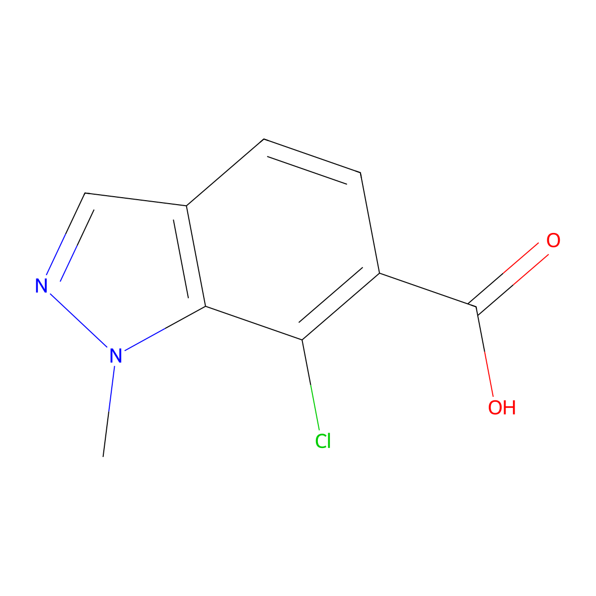 7-chloro-1-methyl-1H-indazole-6-carboxylic acid molecular structure, CAS 1784848-03-8