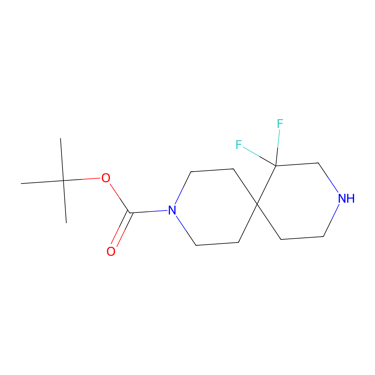 tert-Butyl 7,7-difluoro-3,9-diazaspiro[5.5]undecane-3-carboxylate molecular structure, CAS 1784848-04-9
