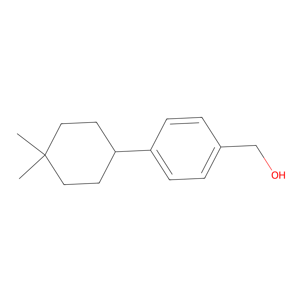 4-(4,4-Dimethylcyclohexyl)-benzenmethanol molecular structure, CAS 1784856-26-3