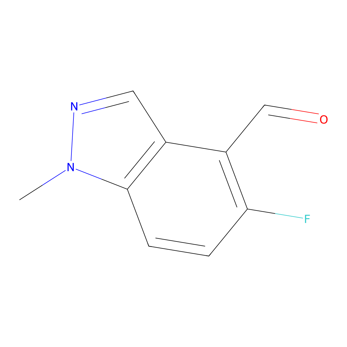 5-Fluoro-1-methylindazole-4-carbaldehyde molecular structure, CAS 1784857-67-5