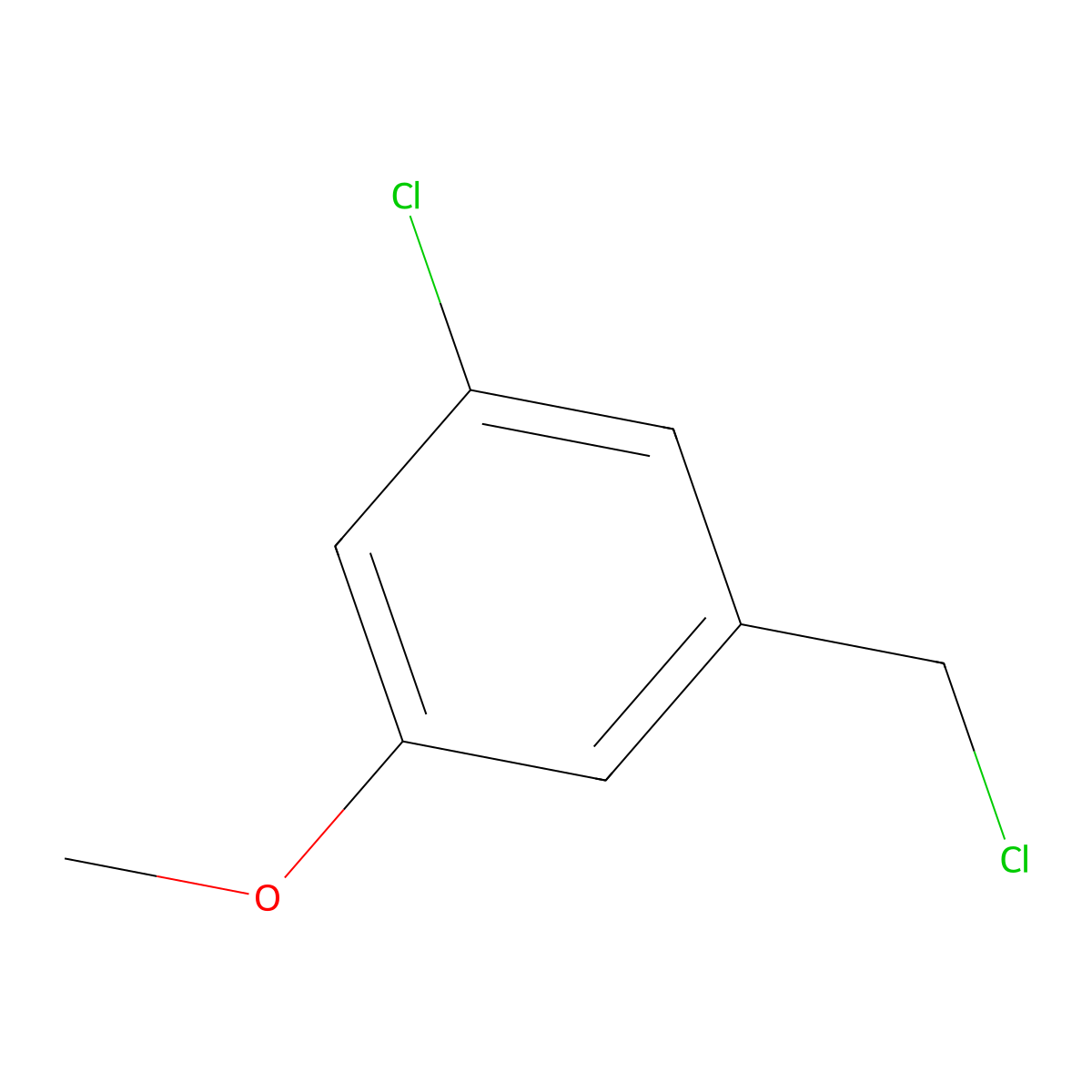 1-Chloro-3-(chloromethyl)-5-methoxybenzene molecular structure, CAS 178486-30-1