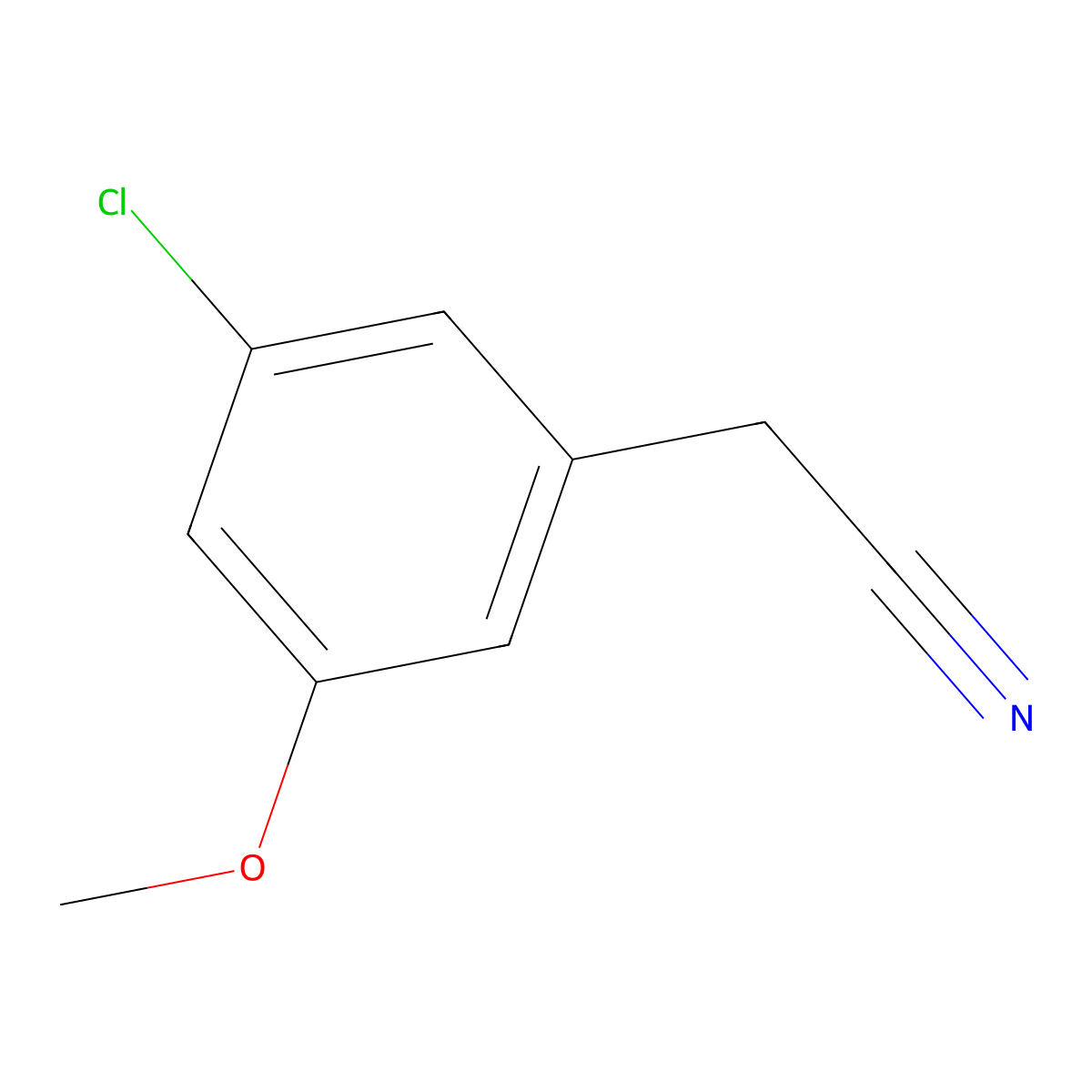 2-(3-Chloro-5-methoxyphenyl)acetonitrile molecular structure, CAS 178486-31-2