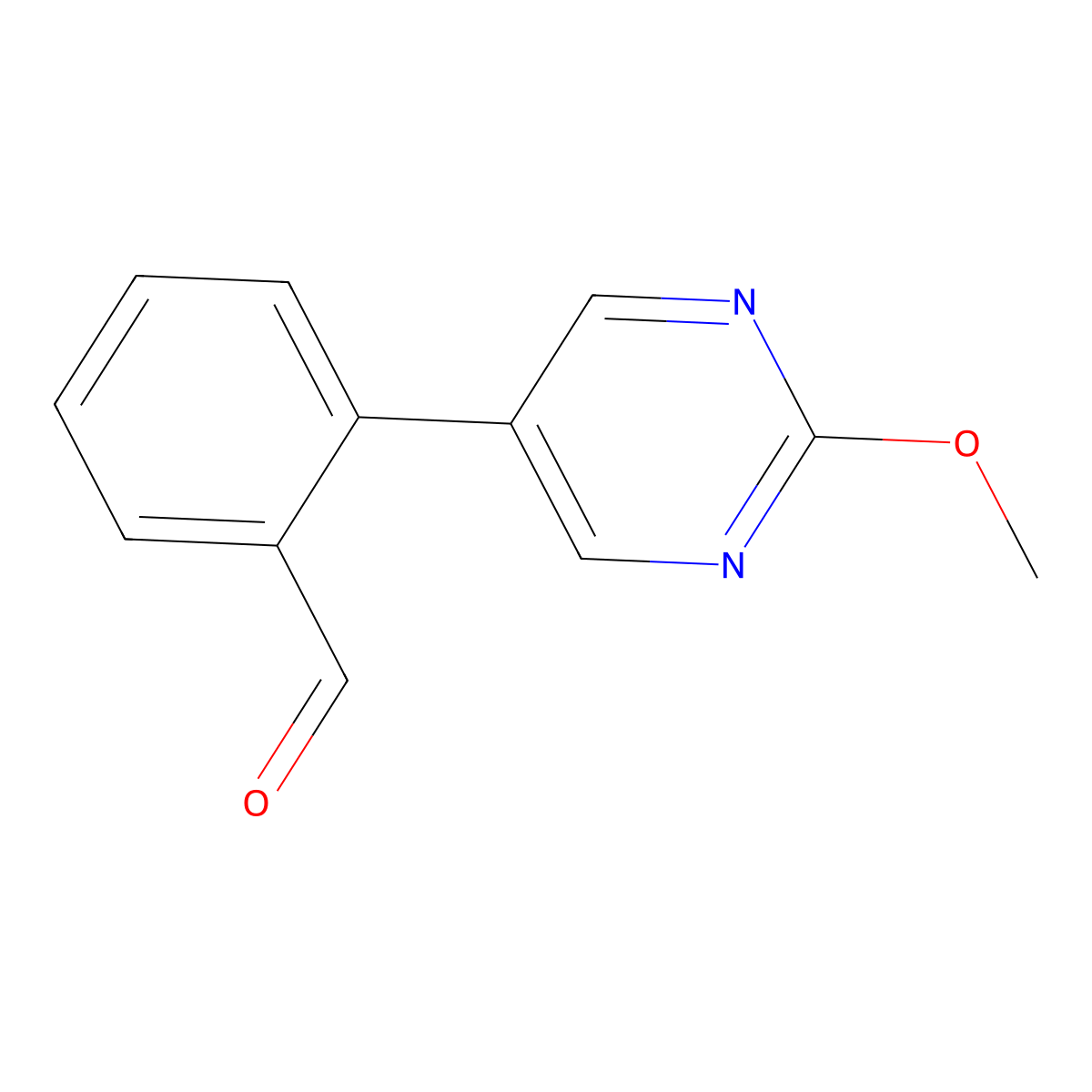 2-(2-Methoxypyrimidin-5-yl)benzaldehyde molecular structure, CAS 1784862-84-5