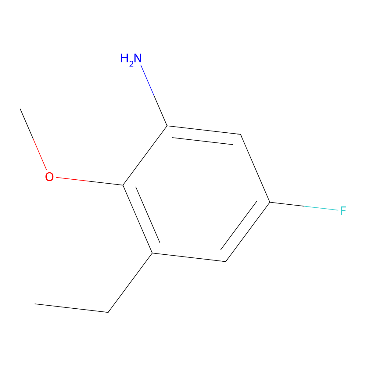 3-Ethyl-5-fluoro-2-methoxyaniline molecular structure, CAS 1784863-64-4