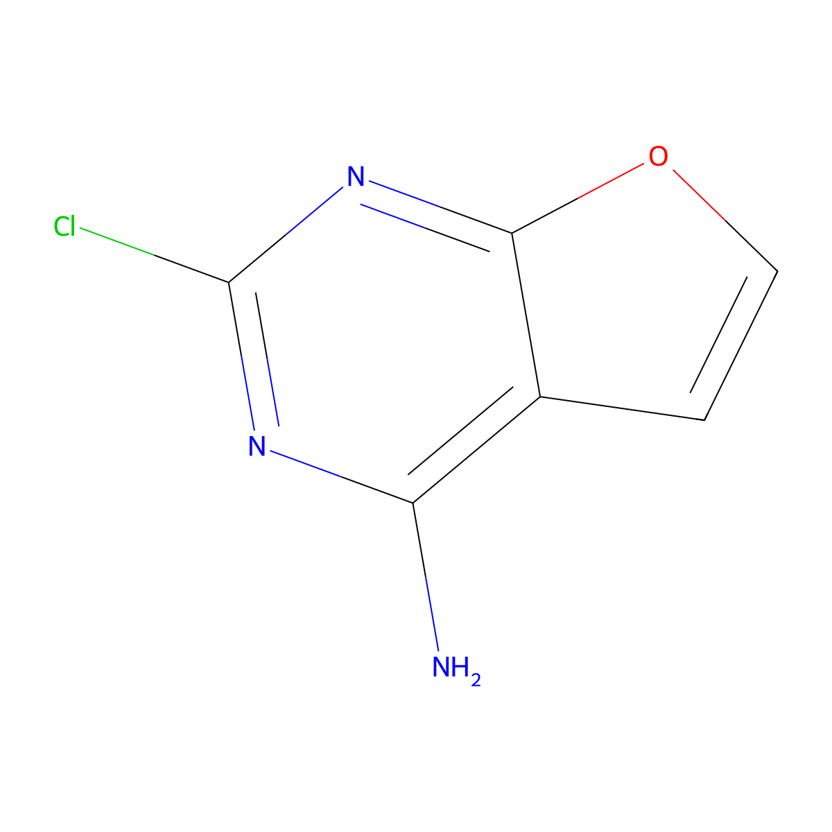 2-Chlorofuro[2,3-d]pyrimidin-4-amine molecular structure, CAS 1784865-05-9