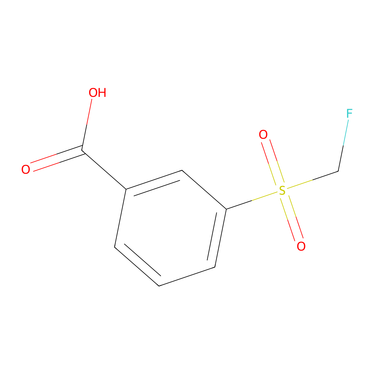 3-Fluoromethanesulfonylbenzoicacid molecular structure, CAS 1784865-25-3