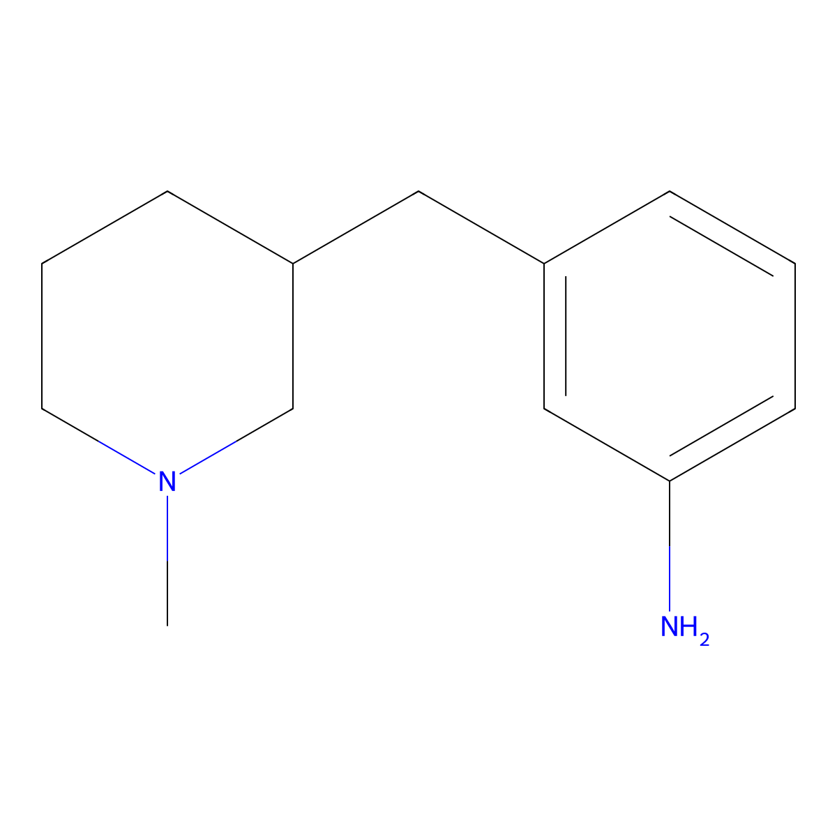3-[(1-Methylpiperidin-3-yl)methyl]aniline molecular structure, CAS 1784867-08-8