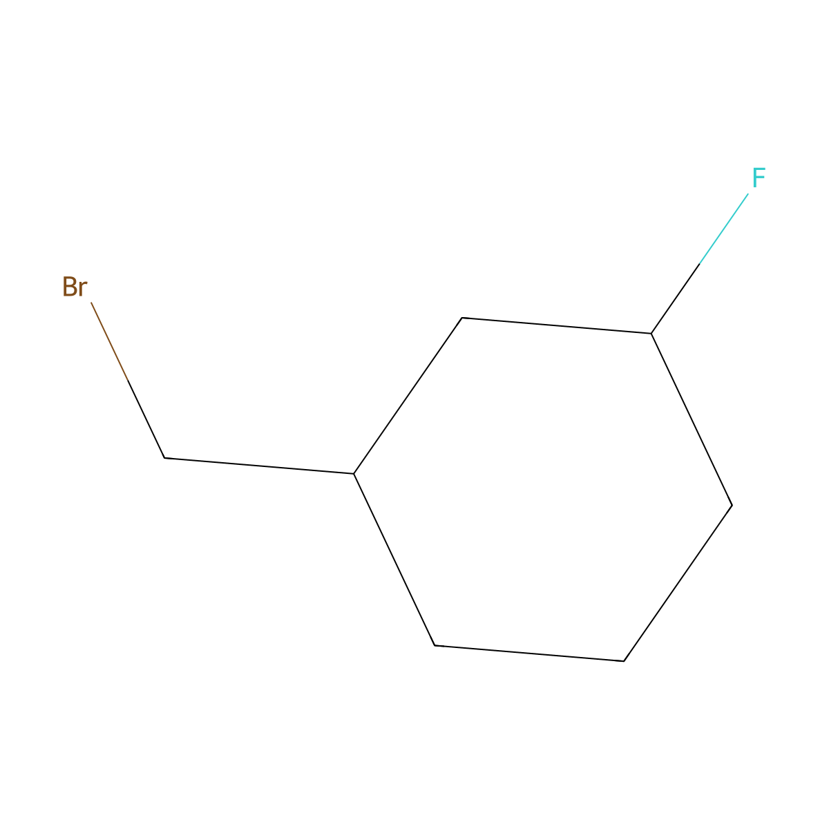 1-(Bromomethyl)-3-fluorocyclohexane molecular structure, CAS 1784872-52-1