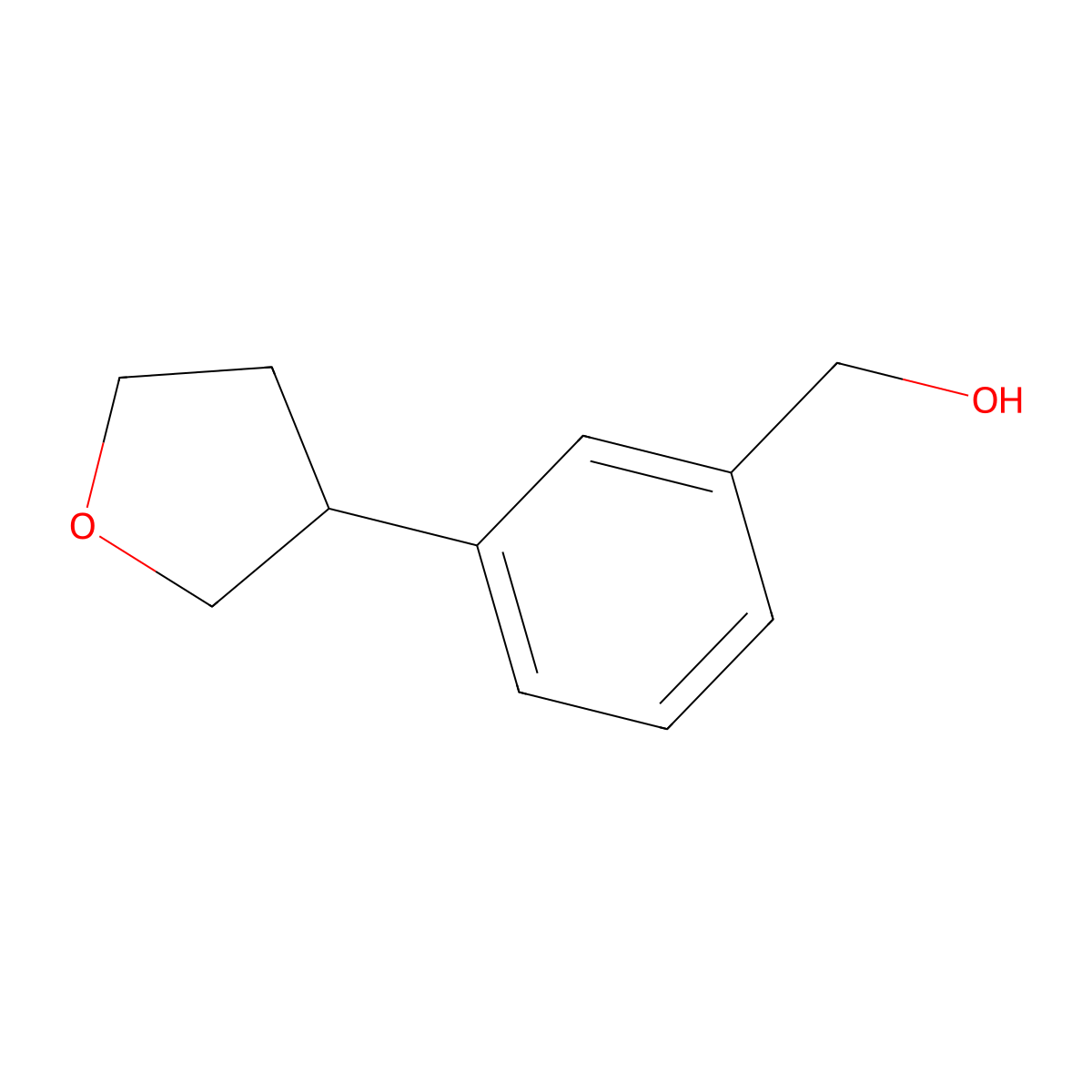 (3-(Oxolan-3-yl)phenyl)methanol molecular structure, CAS 1784873-09-1