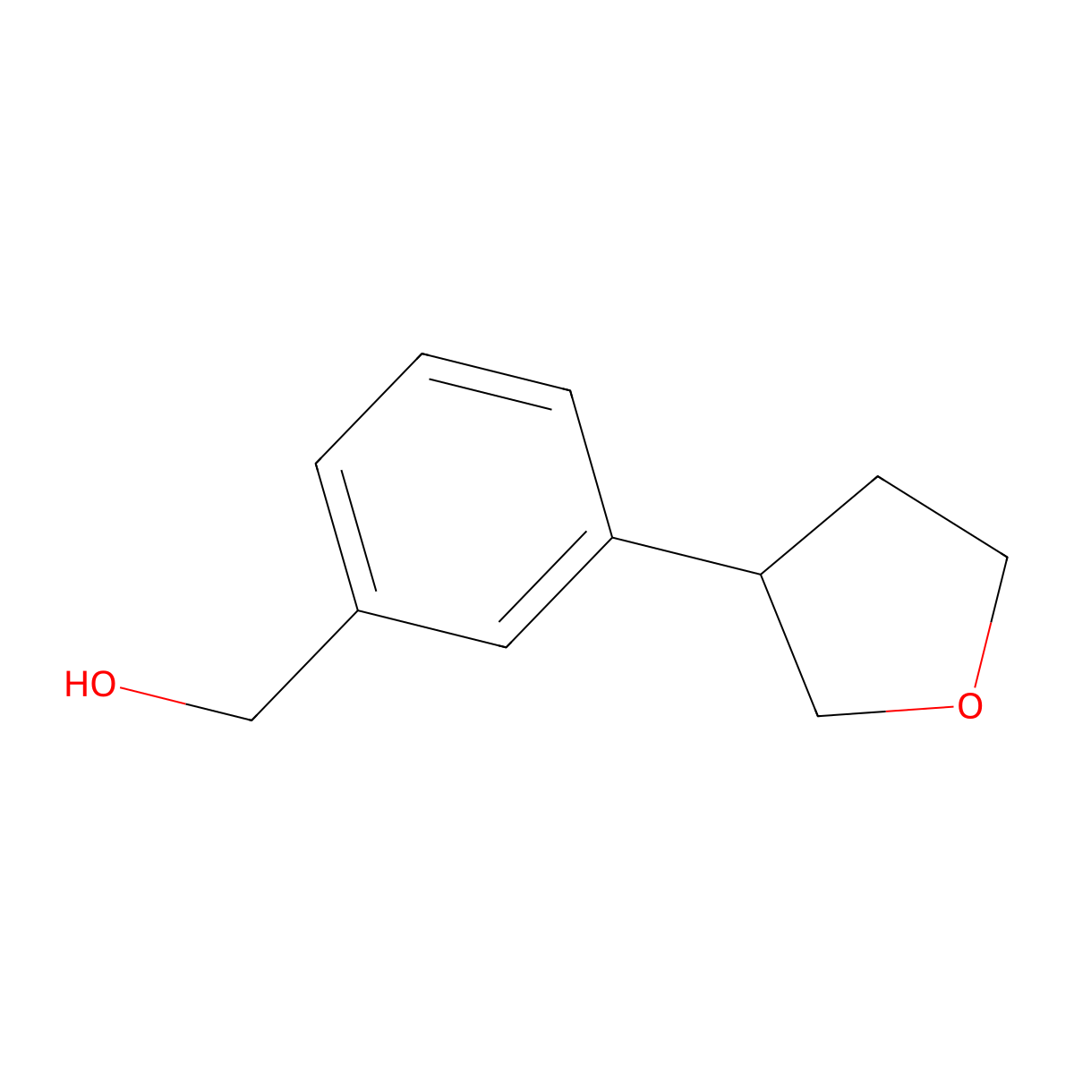 (3-(Oxolan-3-yl)phenyl)methanol molecular structure, CAS 1784873-09-1