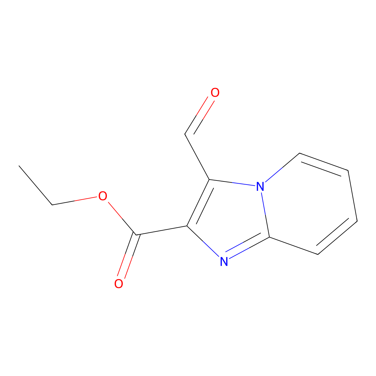 Ethyl 3-formylimidazo[1,2-a]pyridine-2-carboxylate molecular structure, CAS 178488-38-5