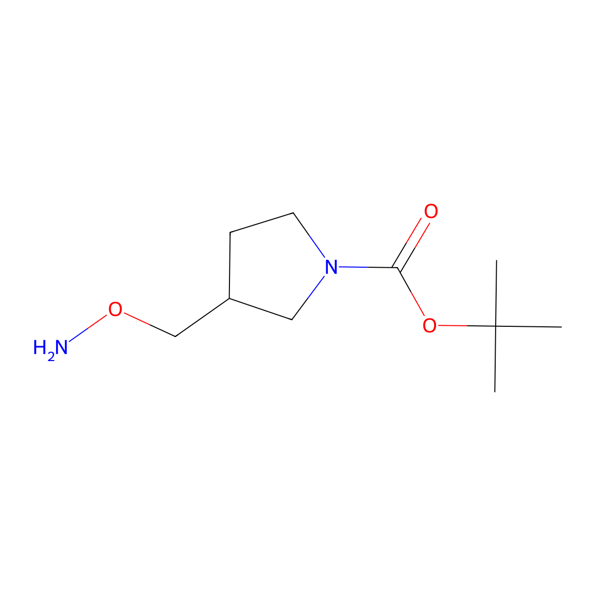 Tert-butyl 3-[(aminooxy)methyl]pyrrolidine-1-carboxylate molecular structure, CAS 1784880-23-4