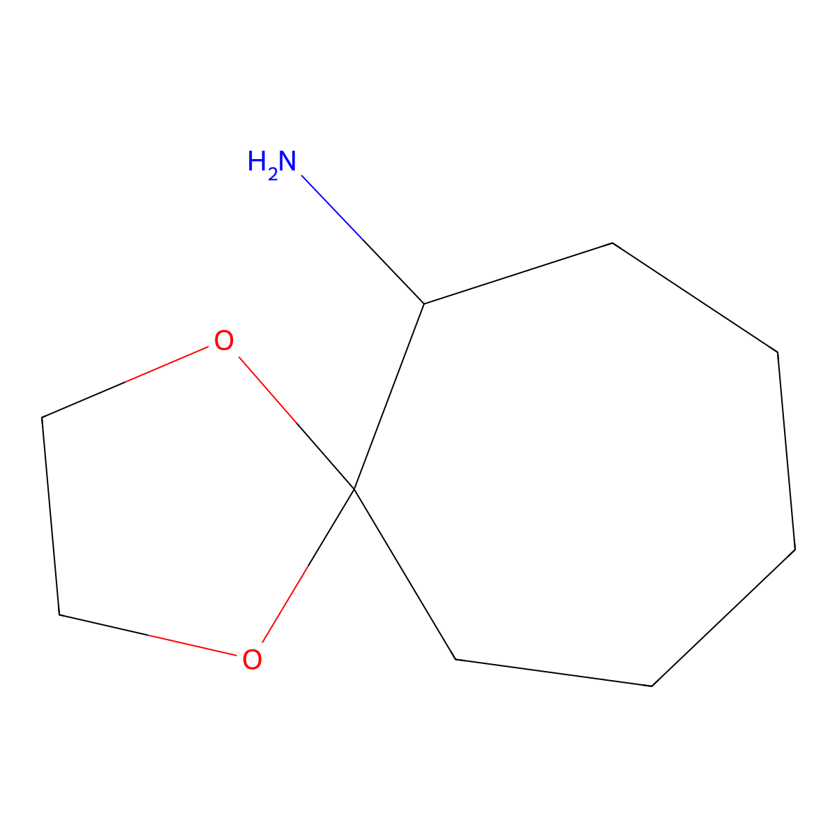1,4-Dioxaspiro[4.6]undecan-6-amine molecular structure, CAS 1784882-04-7