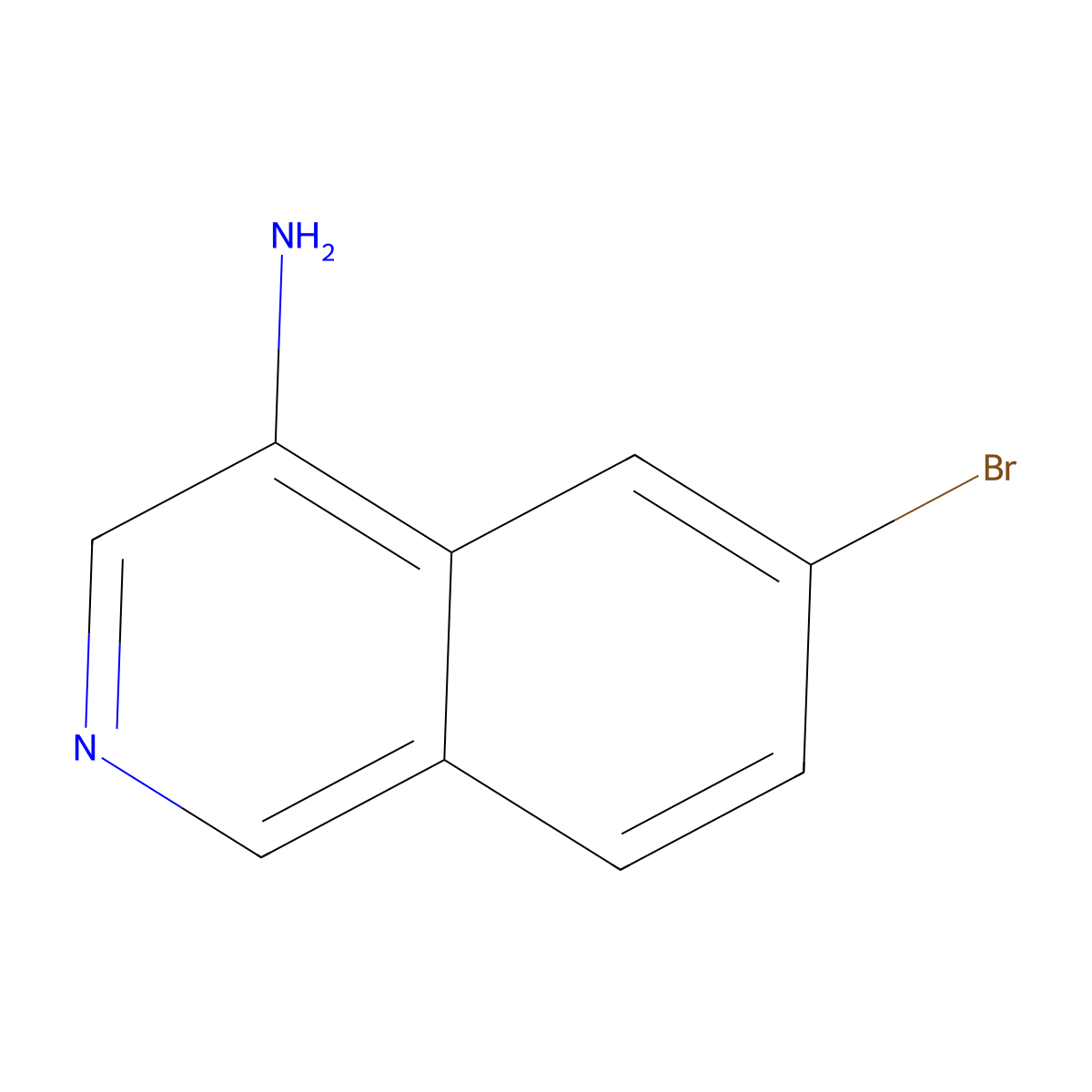 6-Bromoisoquinolin-4-amine molecular structure, CAS 1784883-58-4