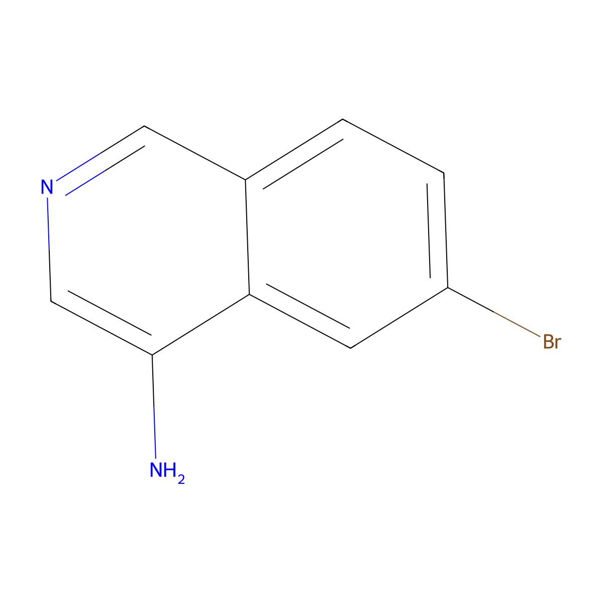 6-Bromoisoquinolin-4-amine molecular structure, CAS 1784883-58-4