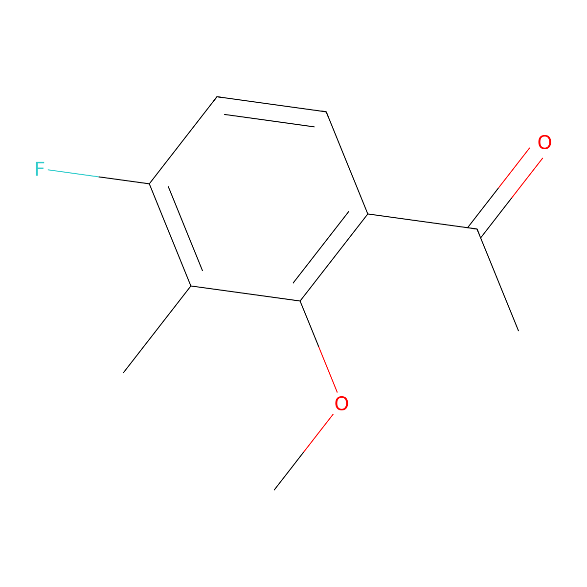 1-(4-Fluoro-2-methoxy-3-methylphenyl)ethanone molecular structure, CAS 1784888-63-6