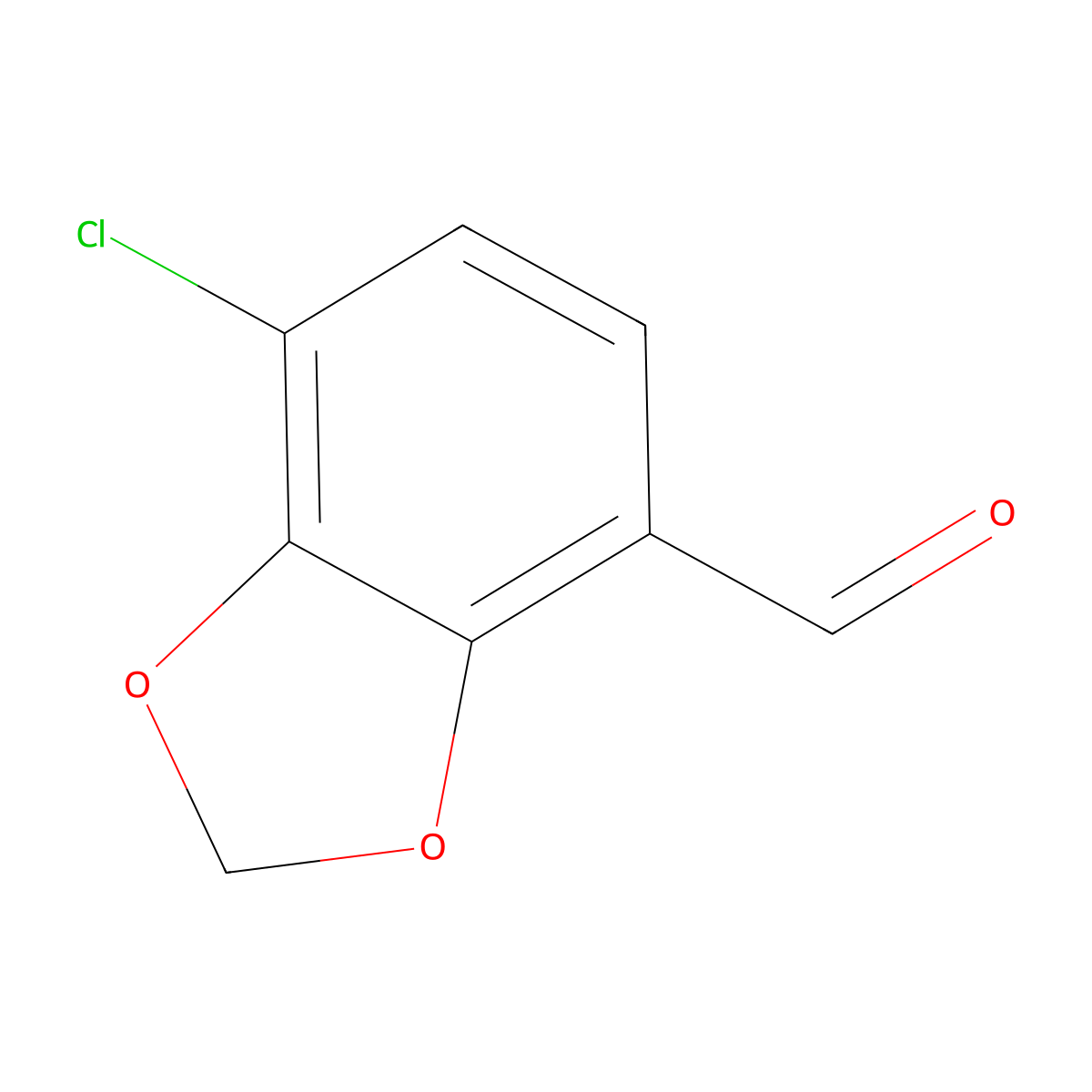 7-Chloro-1,3-benzodioxole-4-carboxaldehyde molecular structure, CAS 1784890-49-8