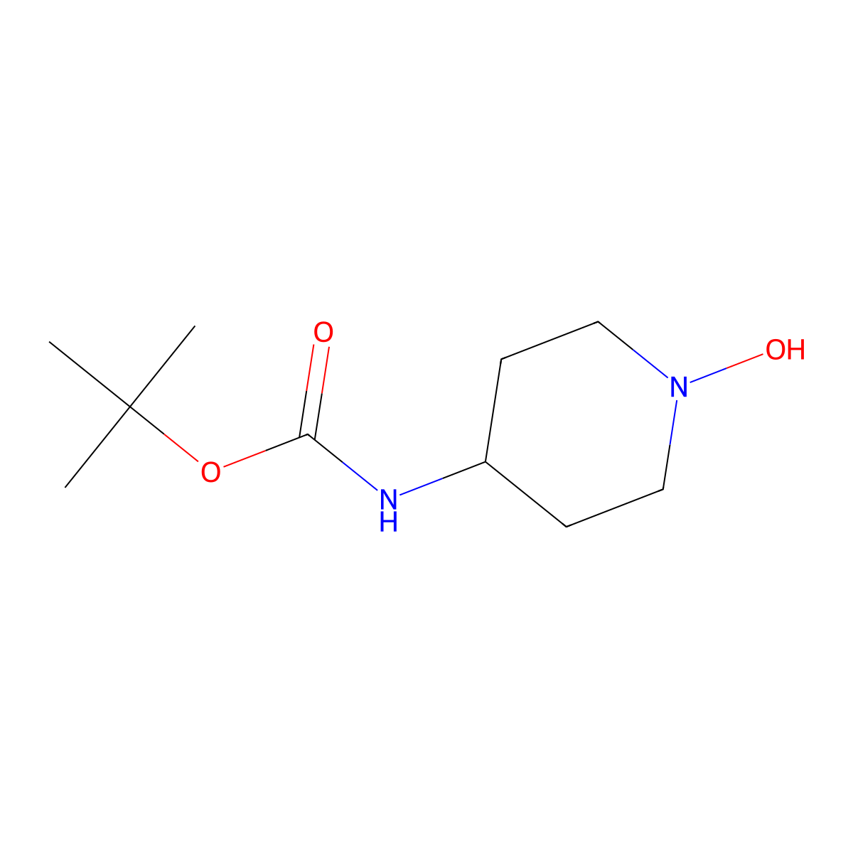tert-butyl N-(1-hydroxypiperidin-4-yl)carbamate molecular structure, CAS 1784894-76-3