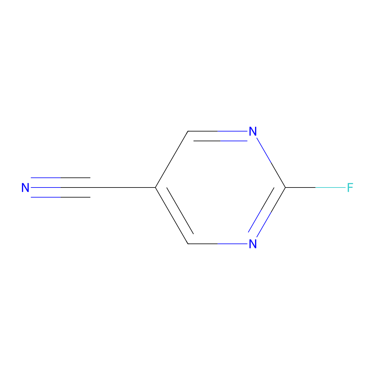 2-Fluoropyrimidine-5-carbonitrile molecular structure, CAS 1784895-83-5