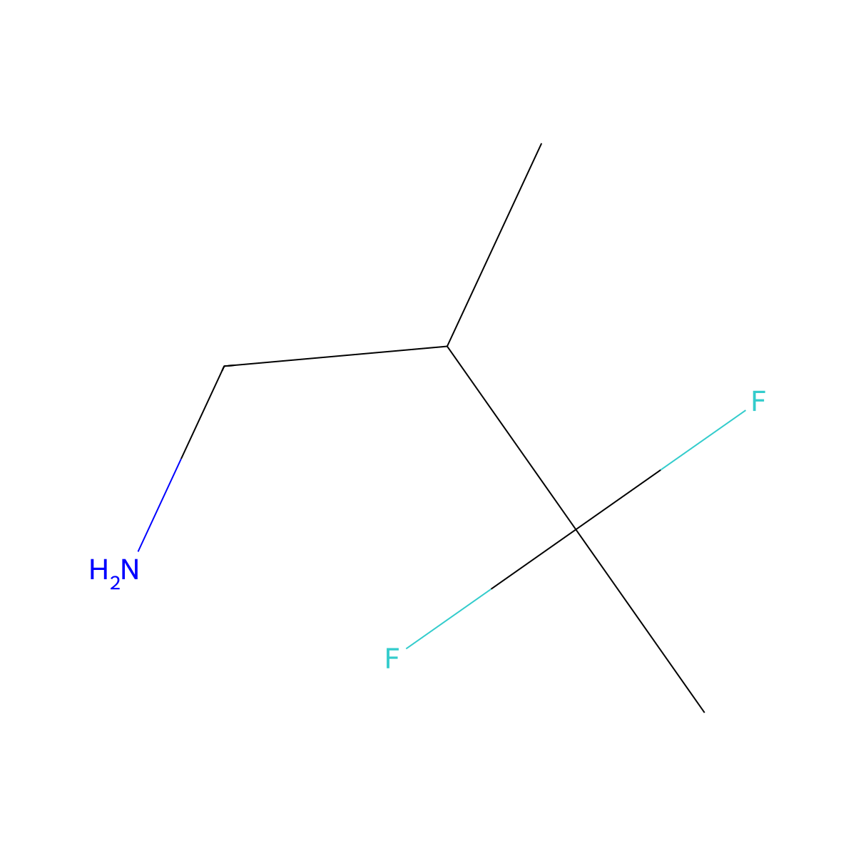 3,3-Difluoro-2-methylbutan-1-amine molecular structure, CAS 1784895-87-9