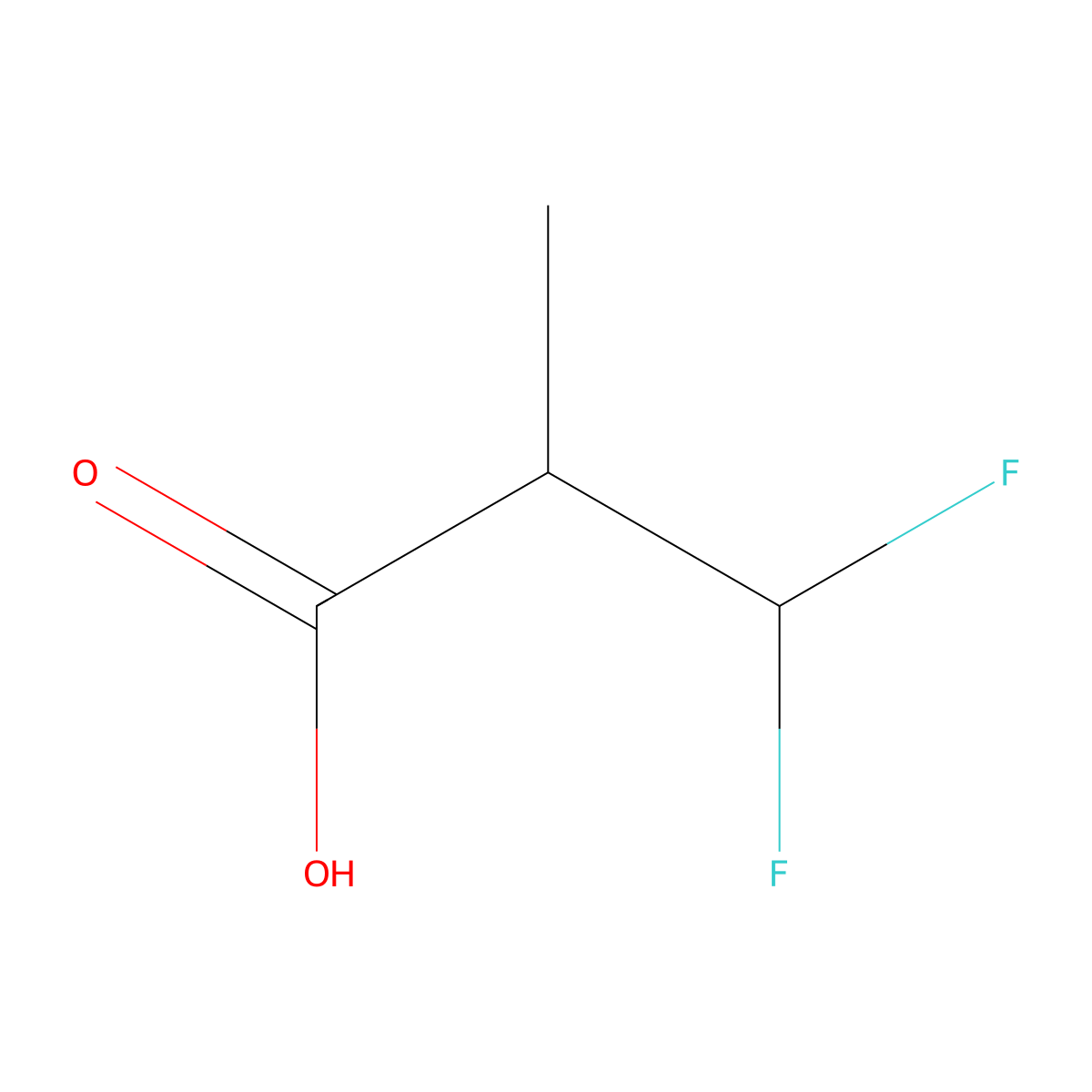 3,3-Difluoro-2-methylpropanoic acid molecular structure, CAS 1784896-06-5