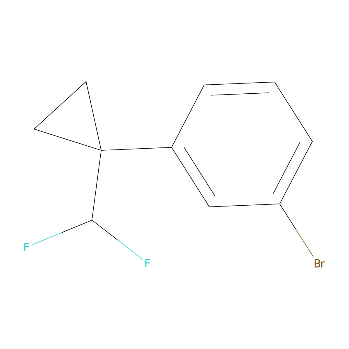 1-Bromo-3-[1-(difluoromethyl)cyclopropyl]benzene molecular structure, CAS 1784898-50-5