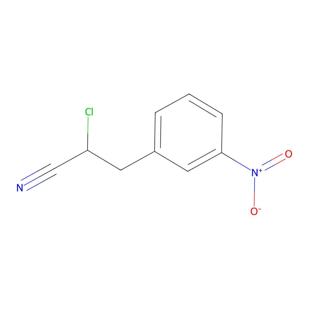 2-Chloro-3-(3-nitrophenyl)propanenitrile molecular structure, CAS 17849-30-8