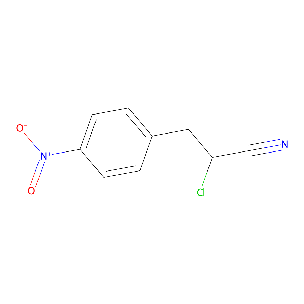 2-Chloro-3-(4-nitrophenyl)propanenitrile molecular structure, CAS 17849-31-9