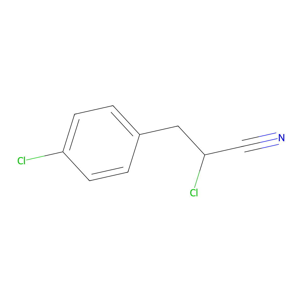 2-Chloro-3-(4-chlorophenyl)propanenitrile molecular structure, CAS 17849-64-8