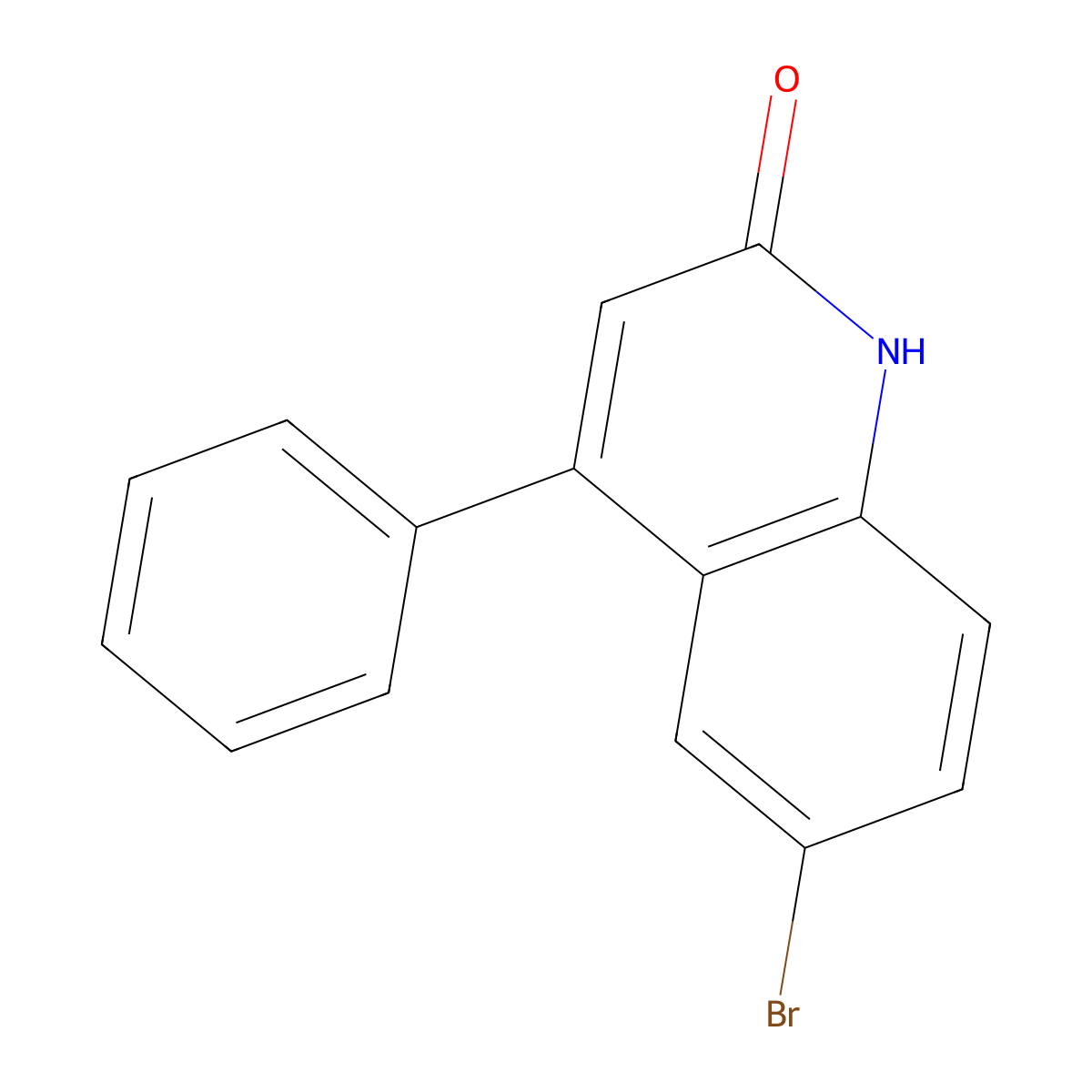 6-bromo-4-phenyl-1H-quinolin-2-one molecular structure, CAS 178490-58-9