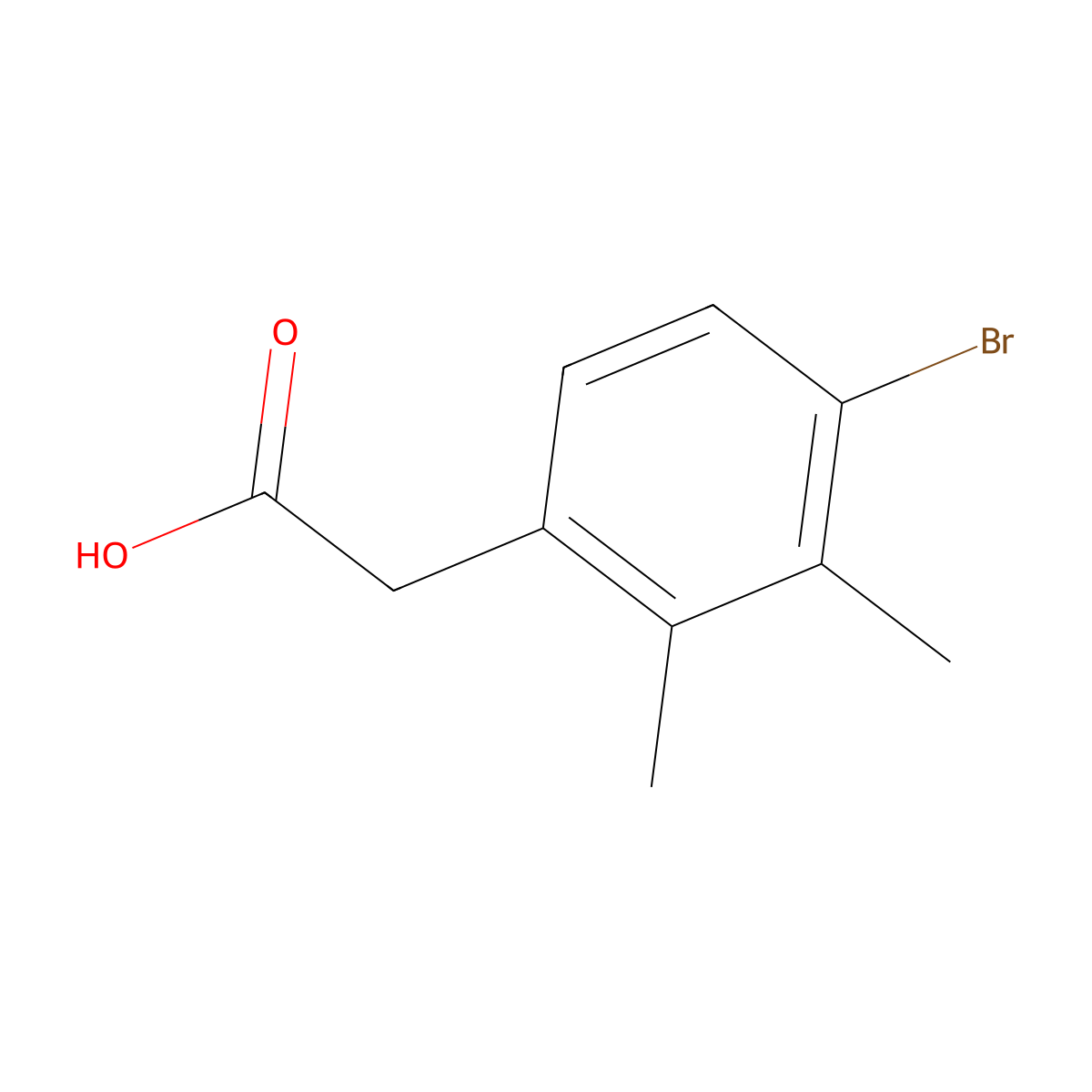 2-(4-Bromo-2,3-dimethylphenyl)acetic acid molecular structure, CAS 1784908-25-3