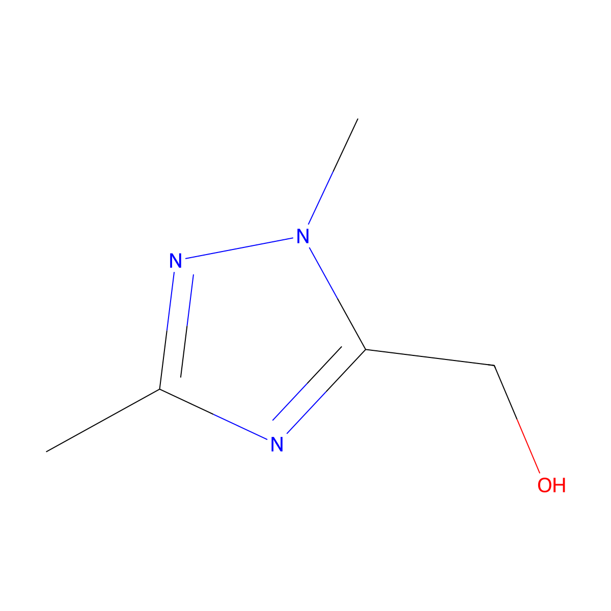 (1,3-dimethyl-1H-1,2,4-triazol-5-yl)methanol molecular structure, CAS 1784913-68-3