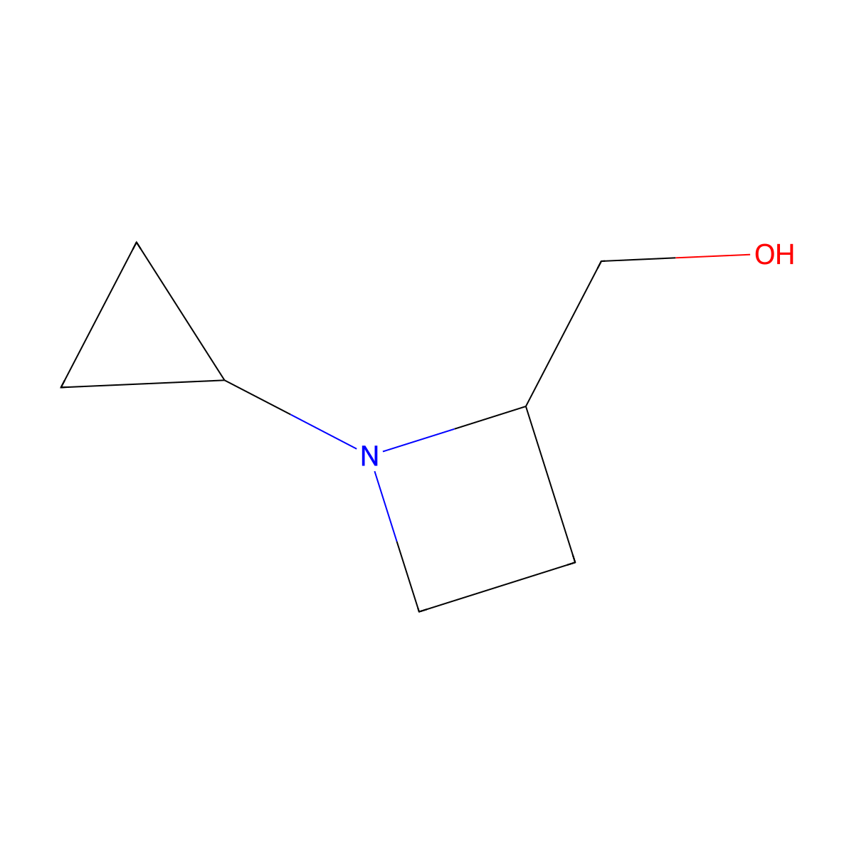 (1-Cyclopropylazetidin-2-yl)methanol molecular structure, CAS 1784914-12-0