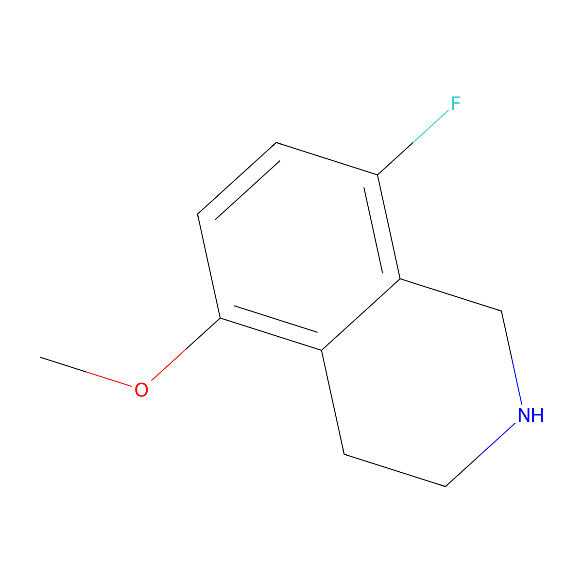 8-Fluoro-5-methoxy-1,2,3,4-tetrahydroisoquinoline molecular structure, CAS 1784916-89-7