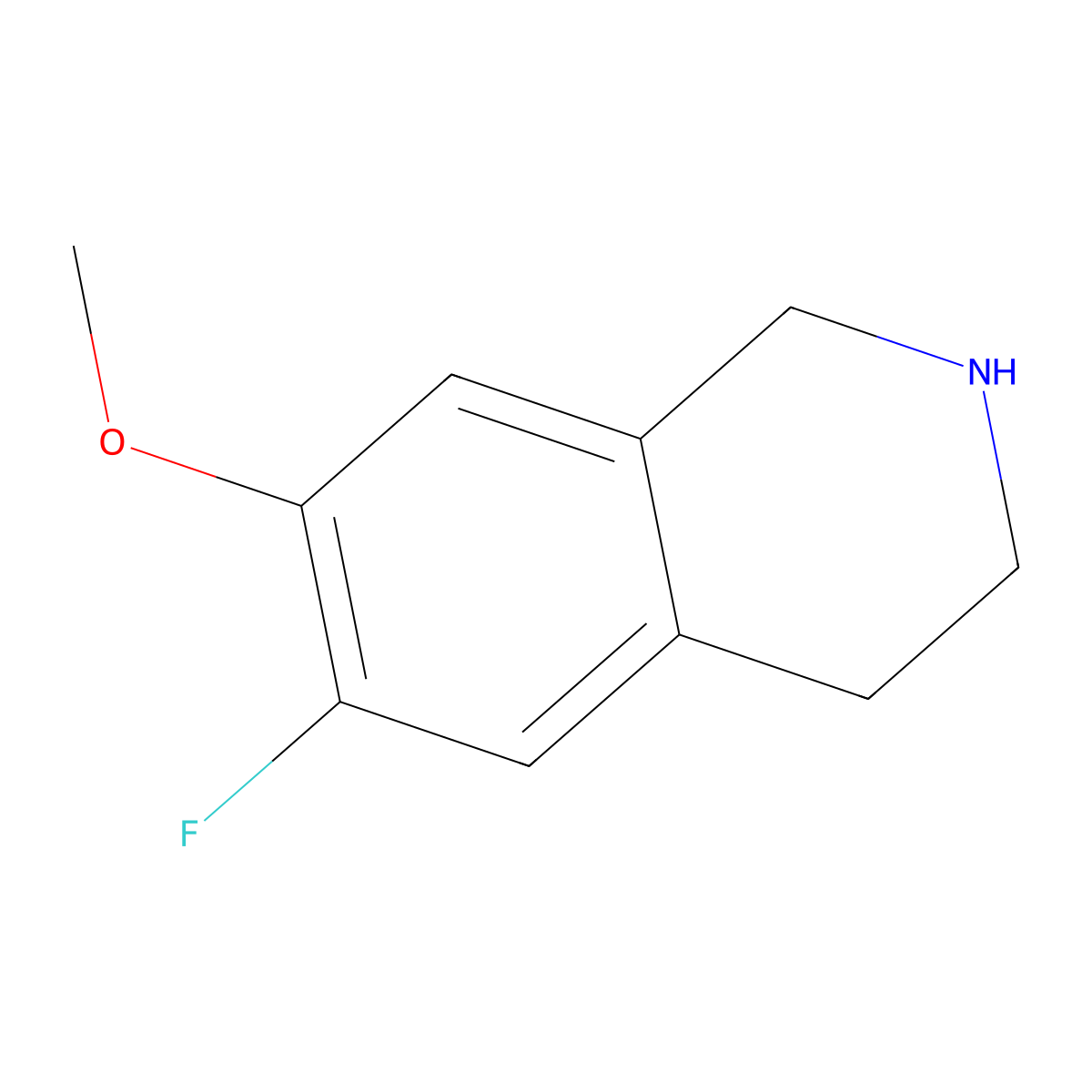 6-Fluoro-7-methoxy-1,2,3,4-tetrahydroisoquinoline molecular structure, CAS 1784916-93-3