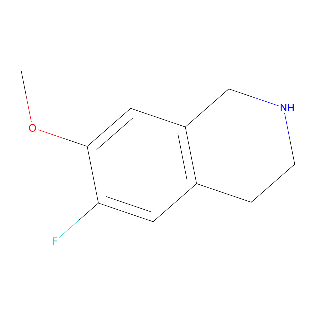 6-Fluoro-7-methoxy-1,2,3,4-tetrahydroisoquinoline molecular structure, CAS 1784916-93-3